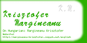 krisztofer margineanu business card